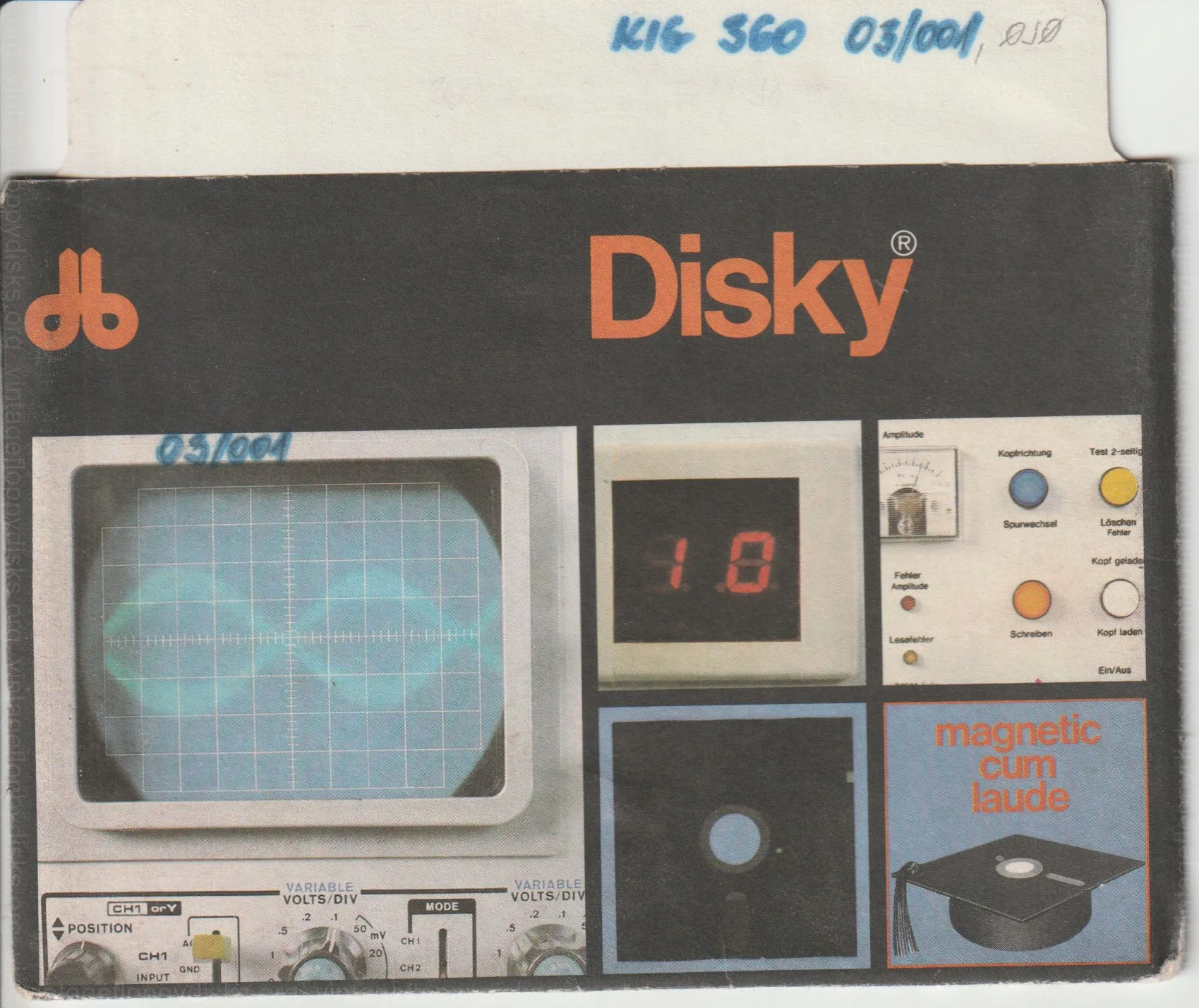 a vintage floppy disk sleeve from db boeder. Cat. no.: D4-525-002 - Front