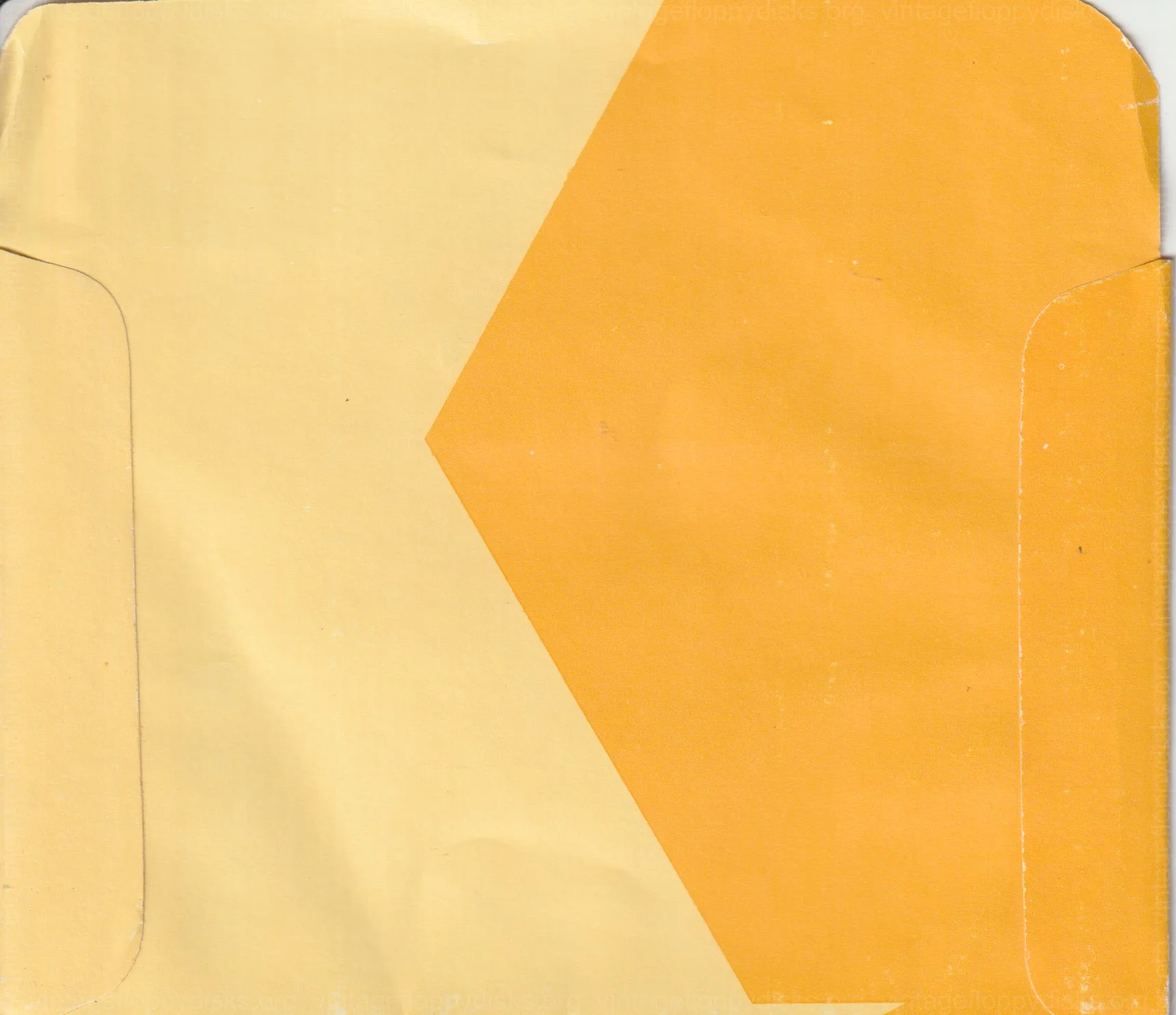 a vintage floppy disk sleeve from Generic. Cat. no.: XX-525-006 - Back