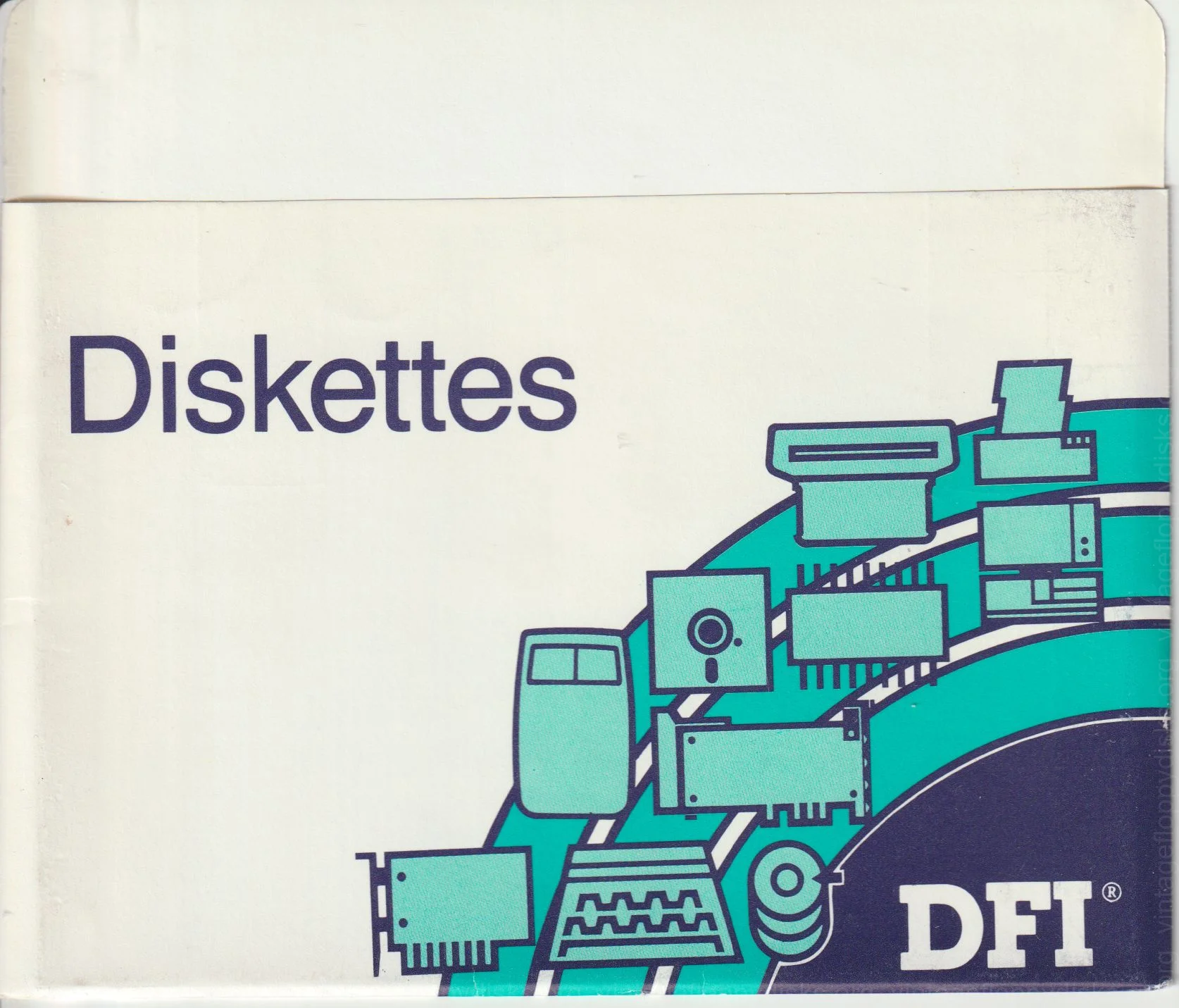 a vintage floppy disk sleeve from DFI. Cat. no.: D19-525-001 - Front