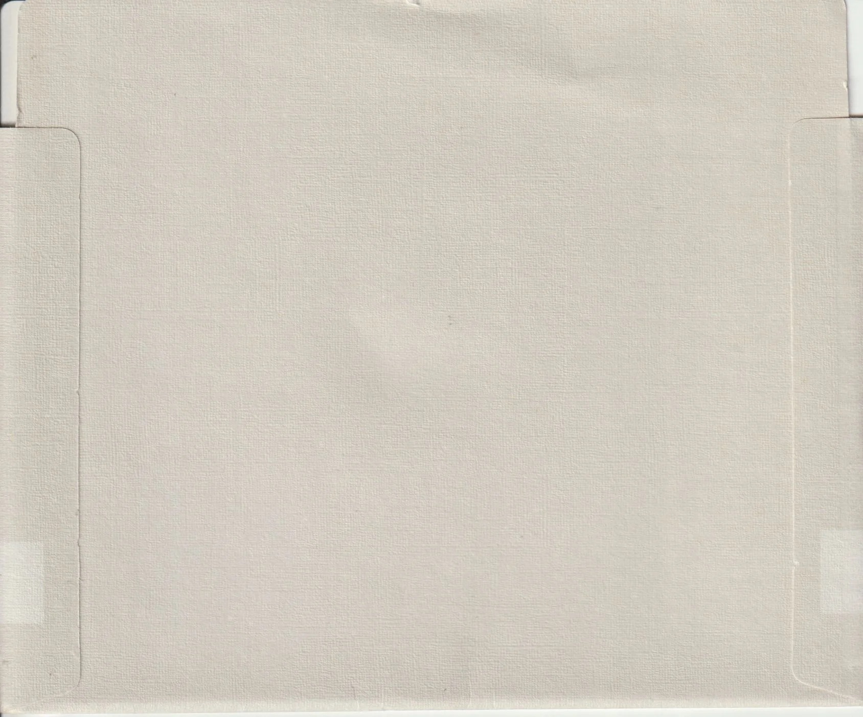 a vintage floppy disk sleeve from DTK Computer. Cat. no.: D20-525-001 - Back