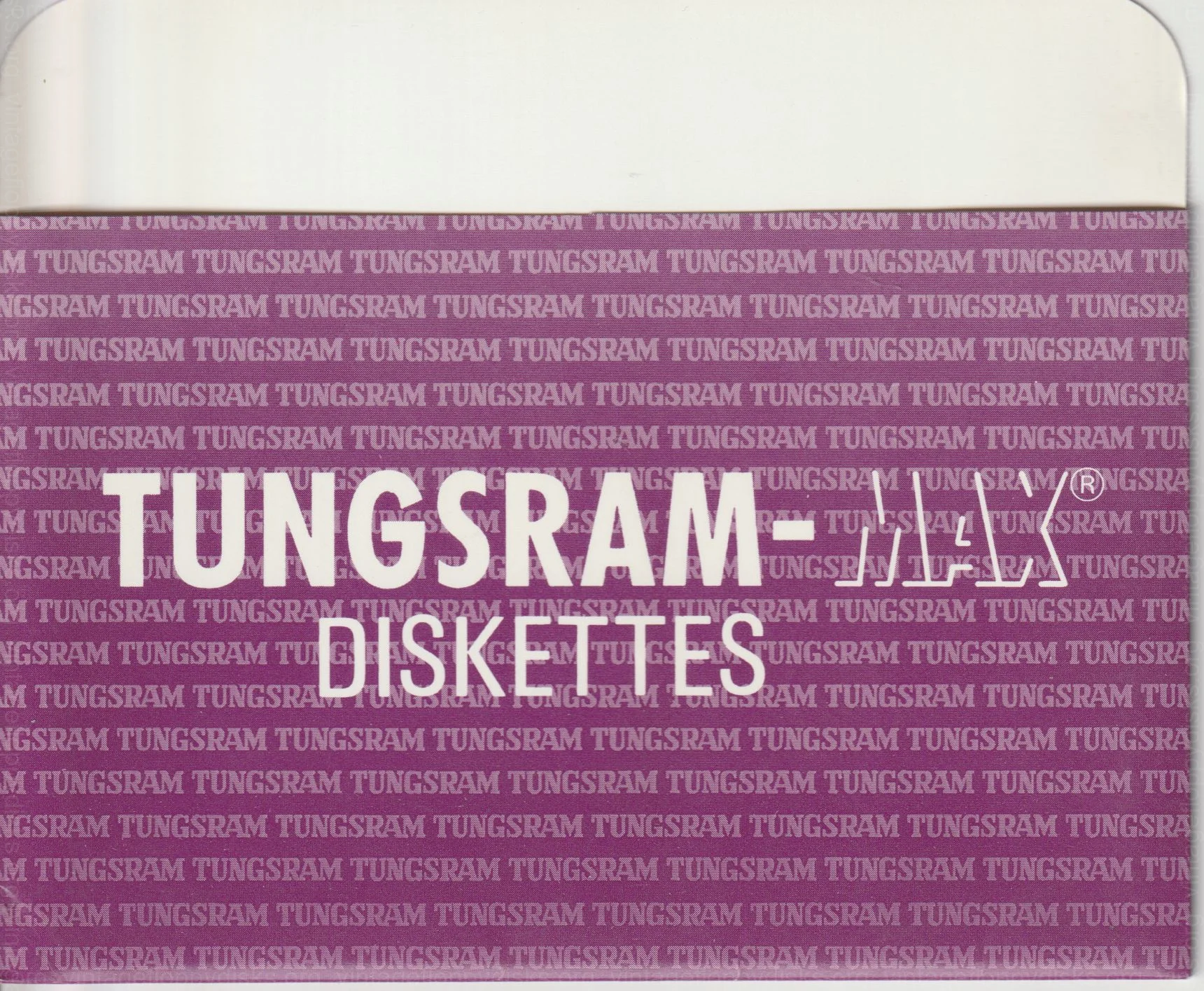 a vintage floppy disk sleeve from Tungsram. Cat. no.: T10-525-001 - Front